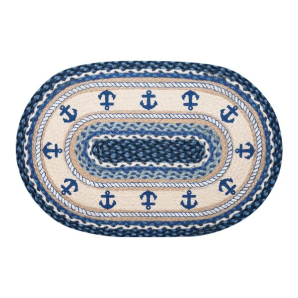 OP-443 Anchor Oval Rug